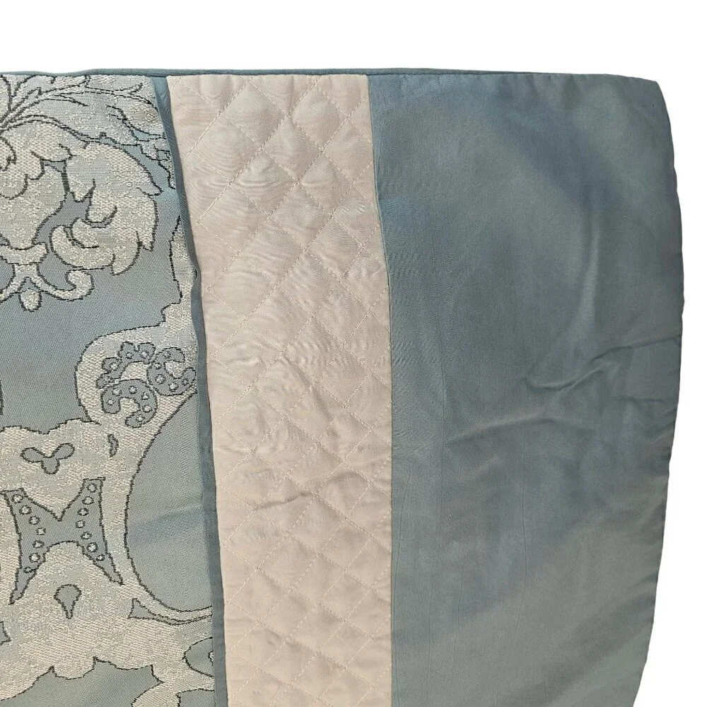 Riverbrook Home Julietta Jacquard King Pillowcase Cover Aqua Replacement NEW